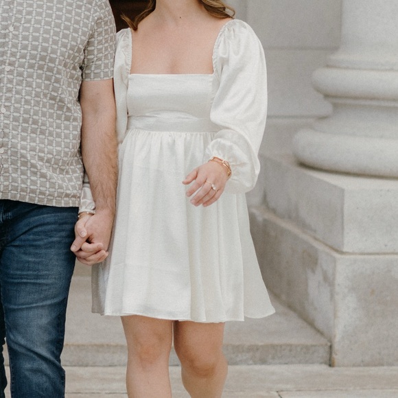 Altar'd State Dresses & Skirts - Ivory Square Neck Dress